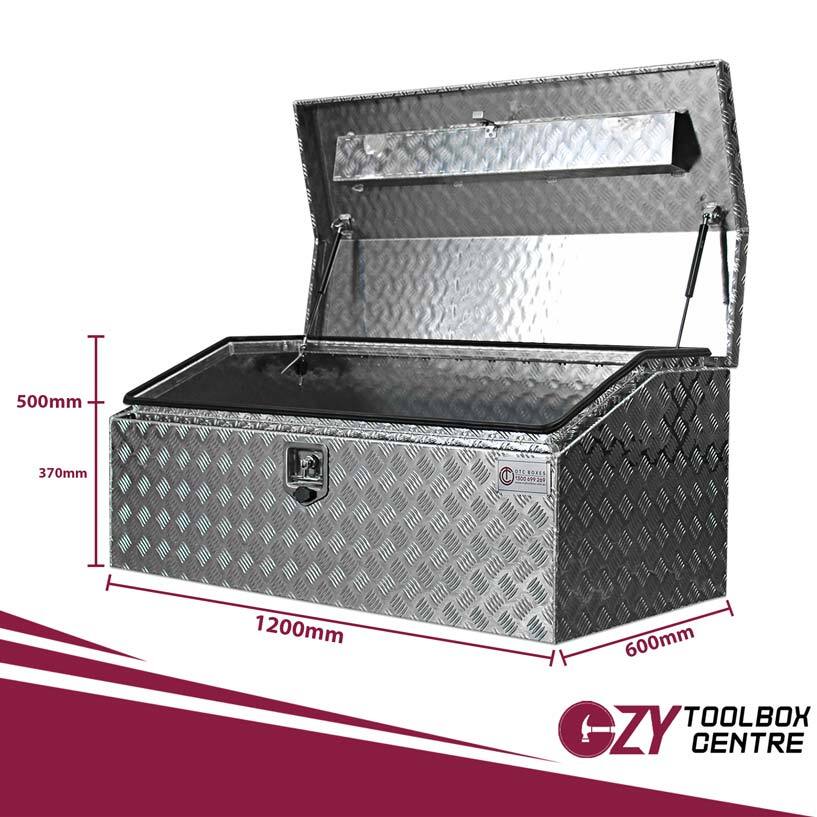 Aluminium Checker Plate Ute Truck Trailer Chest Top Lid Toolbox