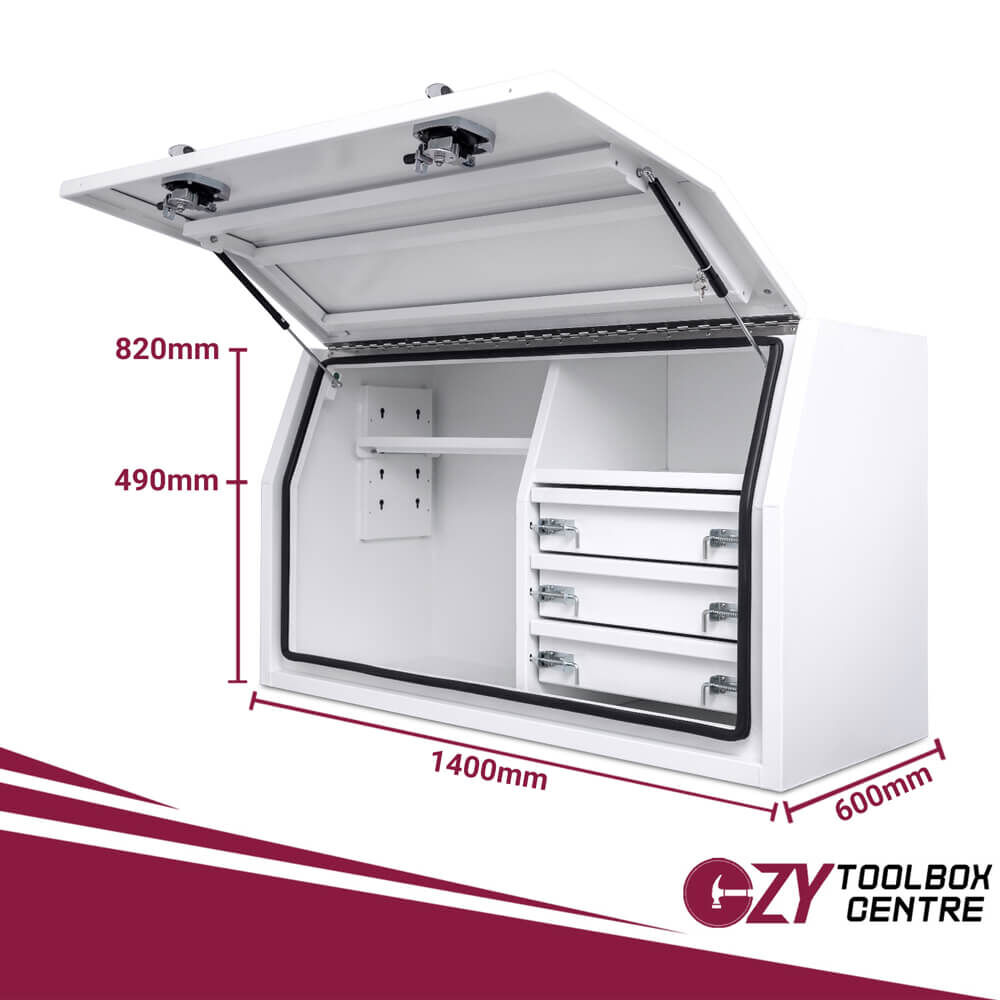 Built-in Drawers 1400mm x 600mm x 820mm White OZY-1468FD-3W
