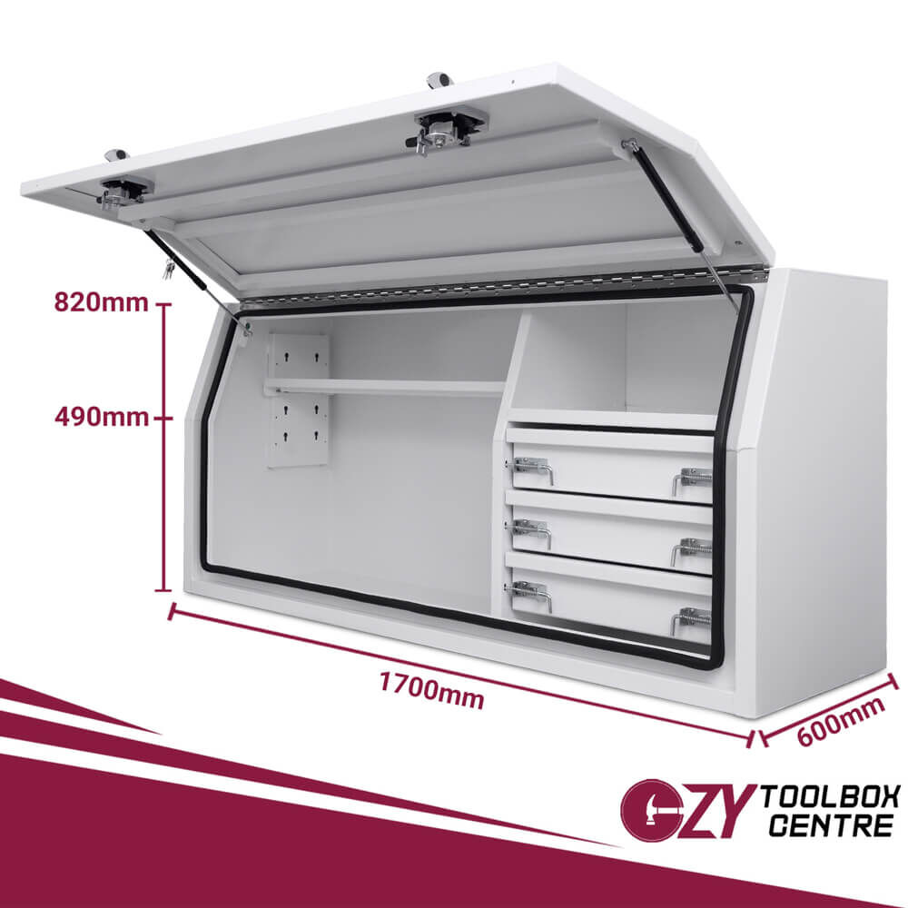 Built-in Drawers 1700mm x 600mm x 820mm White OZY-1768FD-3W