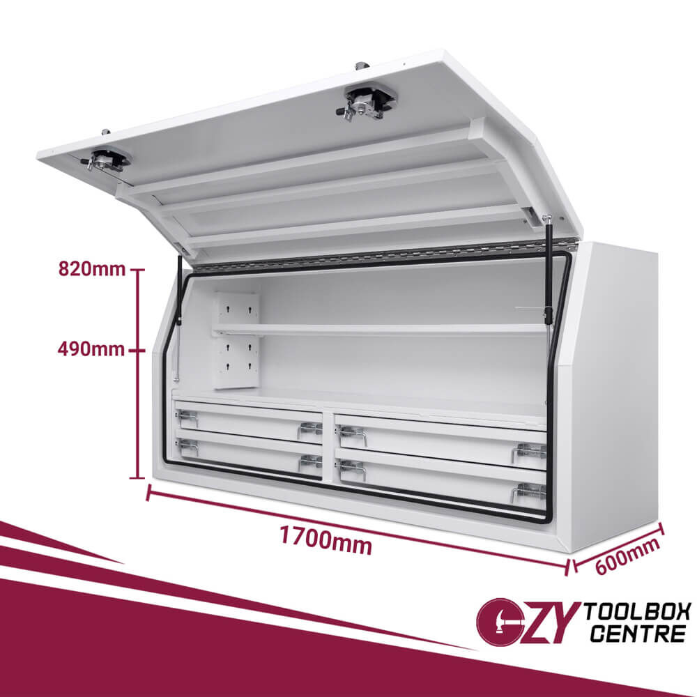 Built-in Drawers 1700mm x 600mm x 820mm White OZY-1768FD-4W
