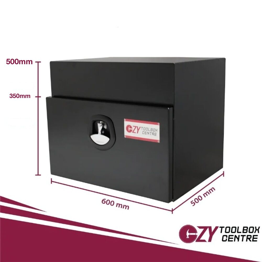 Under Tray Truck Tool Box with Drawer - Black