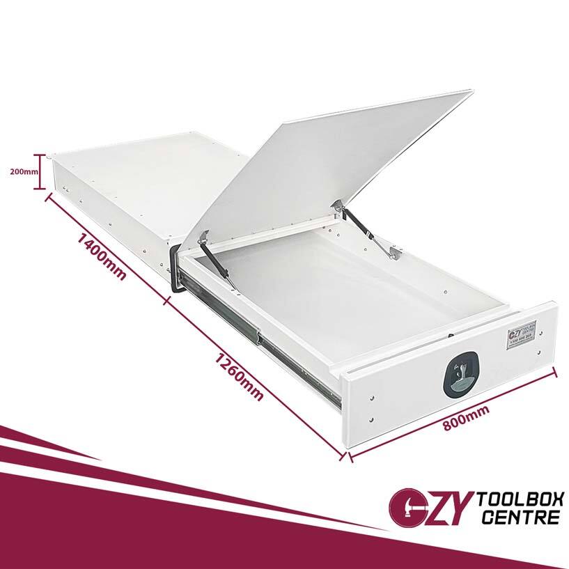 Aluminium Trundle Drawer - White