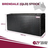 Aluminium Trailer Caravan Toolbox With Generator, Webber BBQ Slide OTC-1457B-Q Black - QLD Warehouse