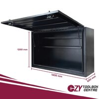 Truck Box 1400mm x 600mm x 1200m  Black OTC-1461FP-B