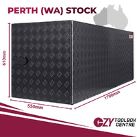 Aluminium Trailer Caravan Toolbox With Generator,  BBQ Slide Black OTC-1756B-P Perth Warehouse