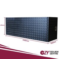 Aluminium Trailer Caravan Toolbox With Generator,  BBQ Slide Black OTC-1756B 