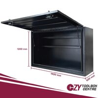 Truck Box 1900mm x 600mm x 1200m Black OTC-1961FP-B 