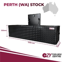 Aluminium Trailer Caravan Toolbox With Generator, Webber BBQ Slide OTC-2255B-P Black Perth Warehouse