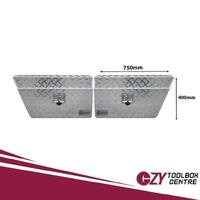 Under Tray Toolbox 750mm x 230mm x 400mm Checker Plate OTC-724C