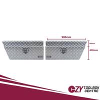 Under Tray Toolbox 900mm x 230mm x 400mm Checker Plate OTC-924C