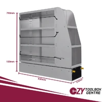 Aluminium Canopy Pantry Slide 830mm x 210mm x 790mm OTC-SS
