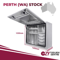 Truck Box 1400mm x 600mm x 1200m Flat Plate OZY-1461FP-4D-P Perth Warehouse