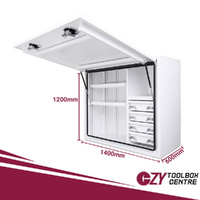 Truck Box 1400mm x 600mm x 1200m Pro-Series OZY-1461FP-4D-W White