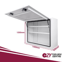 Truck Box 1400mm x 600mm x 1200m Pro-Series Flat Plate OZY-1461FPP-W White