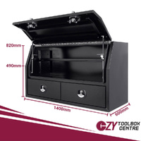 Built-in Drawers 1400mm x 600mm x 820mm Black OZY-1468AB 