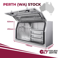 Built-in Drawers 1400mm x 600mm x 820mm OZY-1468FD-3FP-P Perth Warehouse
