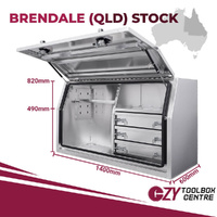Built-in Drawers 1400mm x 600mm x 820mm OZY-1468FD-3FP-Q QLD Warehouse