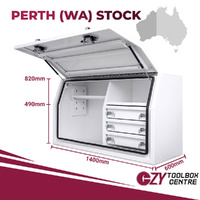 Built-in Drawers 1400mm x 600mm x 820mm White OZY-1468FD-3W-P Perth Warehouse