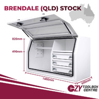 Built-in Drawers 1400mm x 600mm x 820mm White OZY-1468FD-3W-Q QLD Warehouse