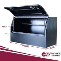 Half Lid 1400mm x 600mm x 820mm Black OZY-1468HDB 
