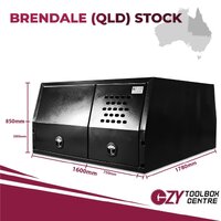 Canopy Jack Off - 1/4 Dog Box 1780mm x 1600mm x 850mm Black OZY-1716DB-B