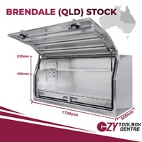Full Side Opening Toolbox with 2 Built-in Drawers - Flat Plate