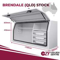 Built-in Drawers 1700mm x 600mm x 820mm White OZY-1768FD-3W-Q QLD Warehouse