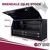 Built-in Drawers 1700mm x 600mm x 820mm Black OZY-1768FD-4B-Q QLD Warehouse