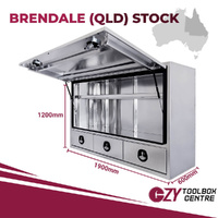 Truck Box 1900mm x 600mm x 1200m Pro-Series OZY-1961FP-3D-Q Flat Plate - QLD Warehouse