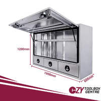 Truck Box 1900mm x 600mm x 1200m Pro-Series OZY-1961FP-3D Flat Plate
