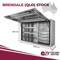 Truck Box 1900mm x 600mm x 1200m Pro-Series OZY-1961FP-4D-Q Flat Plate - QLD Warehouse