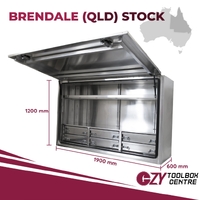 Truck Box 1900mm x 600mm x 1200m Pro-Series OZY-1961FP-6D-Q Flat Plate - QLD Warehouse