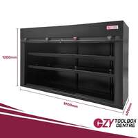 Truck Box 1900mm x 600mm x 1200mm Roller Shutter  Black OZY-1961RS-B