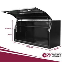 Full Lid 2400mm x 600mm x 820mm Black OZY-2468FDB