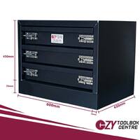 Drawers 600mm x 430mm x 450mm OZY-644DB Black