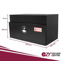 Undertray 900mm x 500mm x 500mm With Drawer Black OZY-955FP-DB 