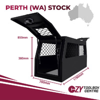 Dog Cage 1780mm x 700mm x 850mm Black - OZY-DBBLK-P Perth Warehouse