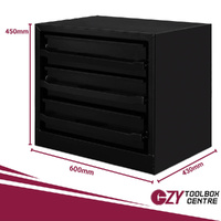 Aluminium 3 Drawer Unit - Black