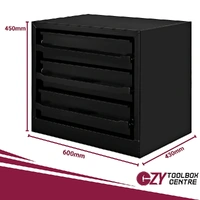 Aluminium 3 Drawer Unit - Black