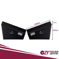 Set of Under Tray Ute Tool Boxes - Black