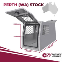Dog Cage And Toolbox 1780mm x 700mm x 850mm OZY-HDB-P - Perth Warehouse