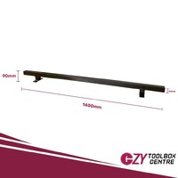 Aluminium Toolbox Roof Rack Flat Black - OZY-LRFB