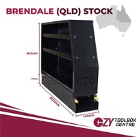 Aluminium Canopy Pantry Slide 803mm x 194mm x 663mm OZY-SSB-Q Black - QLD Warehouse