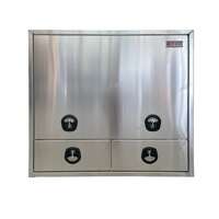 Truck Box Half Lid 2 External Drawers 1400mm x 600mm x 1200mm Flat Plate OTC-1461A 
