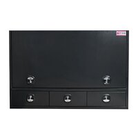 Truck Box Half Lid 3 External Drawers 1900 x 600 x 1200 Black  OTC-1961A-B-P - Perth Warehouse