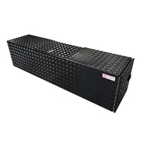 Aluminium Caravan Box with Generator and BBQ Slide - Black