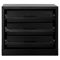 Aluminium 3 Drawer Unit - Black