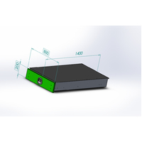 Trundle Drawer - 1400mm x 800mm x 200mm Black OZY-TD1400B