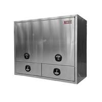 Truck Box Half Lid 2 External Drawers 1400mm x 600mm x 1200mm Flat Plate OTC-1461A 