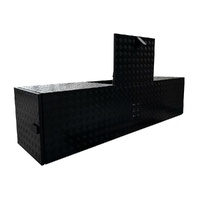 Aluminium Caravan Box with Generator and BBQ Slide - Black